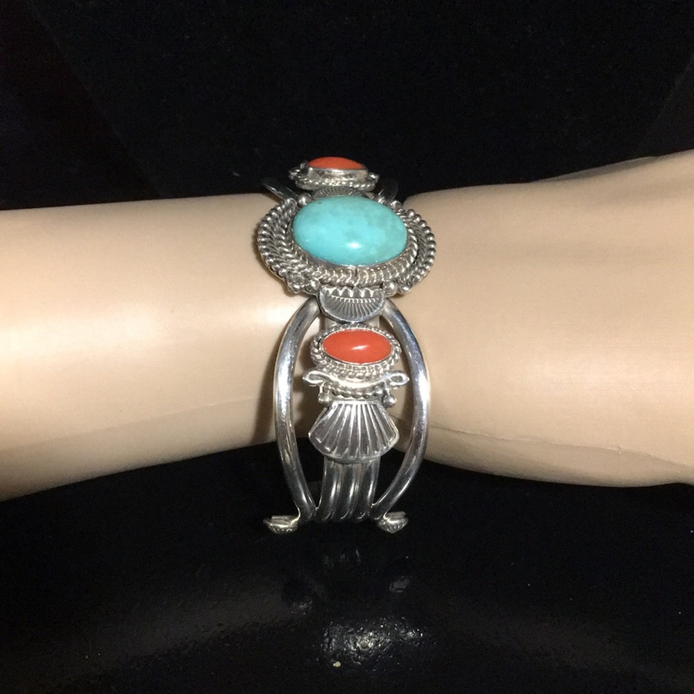VINTAGE M&R CALLADITTO NAVAJO SS BRACELET